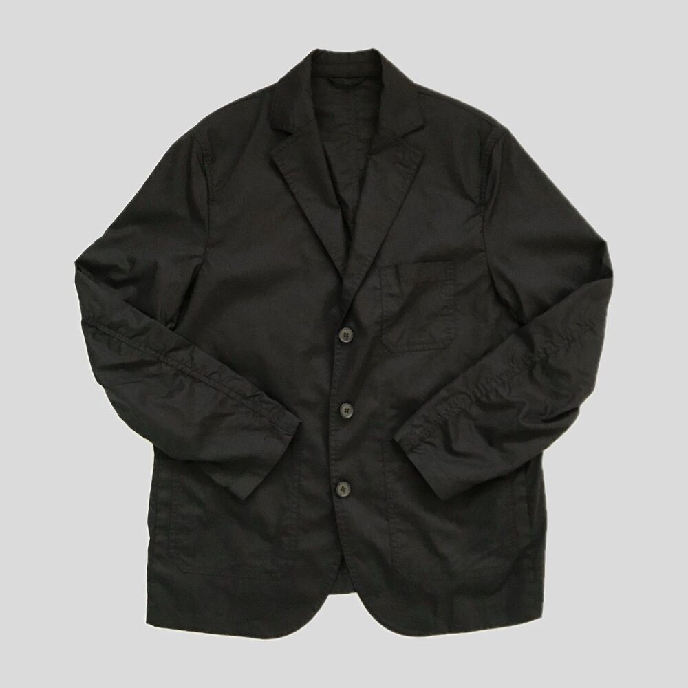 H&M Black Cotton Lightweight Summer Sport Jacket Mens Size 42R